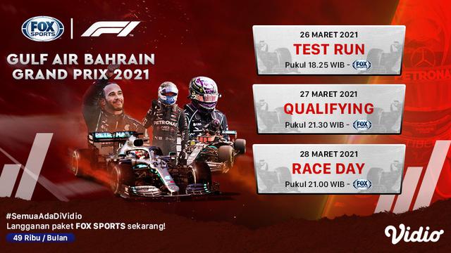 Jadwal Live Streaming Rangkaian Seri Perdana F1 2021 Di Bahrain Sabtu 27 Maret Berebut Pole Position Ragam Bola 