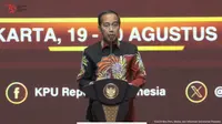 Presiden Jokowi saat&nbsp;berpidato dalam&nbsp;rapat konsolidasi nasional kesiapan Pilkada Serentak 2024 di Jakarta Convention Center (JCC), Selasa (20/8/2024). (Tangkapan Layar Youtube Sekretariat Presiden)