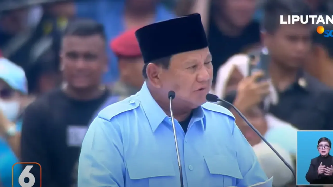 Kampanye akbar capres nomor urut dua Prabowo Subianto di GBK (Tangkapan Layar Youtube Liputan6)