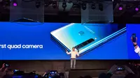 Peluncuran Samsung Galaxy A9 dan A7 di 4x Fun, Kuala Lumpur, Malaysia. Liputan6.com/Jeko Iqbal Reza