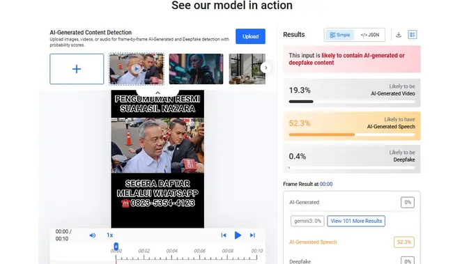 Hasil Hivemoderation video Menkeu Suahasil Nazara