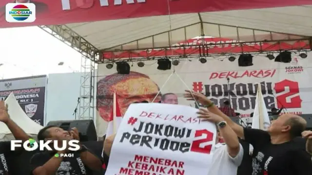 Pengurus Sekretariat Nasional (Seknas) Lampung menggelar deklarasi Joko Widodo (Jokowi) 2 periode.