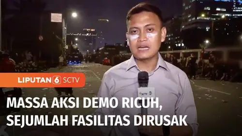 VIDEO: Demo Revisi UU Pilkada Usai, Sejumlah Fasilitas Umum dan Gerbang Gedung DPR Dirusak