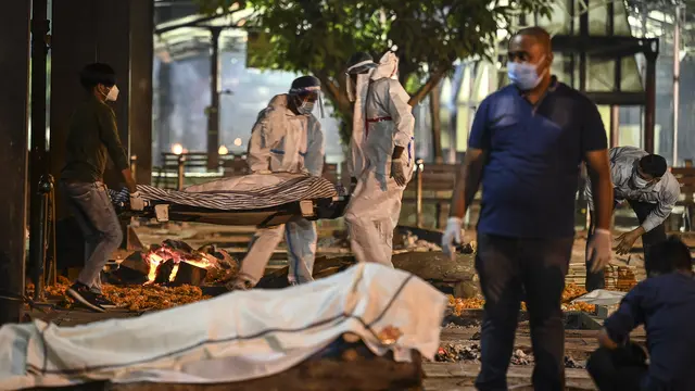 Aktivitas Krematorium Saat Gelombang Kedua Corona di India