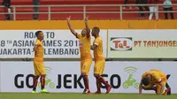 Dua pemain asal Brasil, Hilton Moreira dan Beto Goncalves sudah mencetak tujuh gol bagi Sriwijaya FC di Liga 1 2017. (Bola.com/Riskha Prasetya)