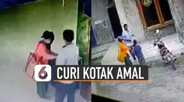 Nampak beberapa pelaku yang diduga satu keluarga itu keluar masjid dan kabur menggunakan motor.