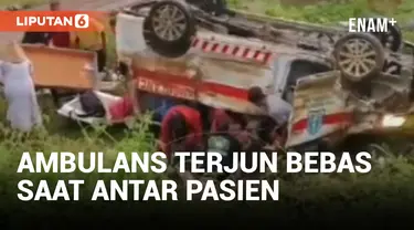 Sedang Mengantar Pasien Rujukan, Ambulans di Maros Terjun Bebas ke Permukiman Warga