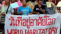 Demo menuntut reformasi pertanahan di Thailand (Reuters)