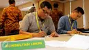 Salah satu meja konsultasi laporan harta kekayaan penyelenggara negara (LHKPN) bagi bakal calon kepala daerah di Jakarta, Jumat (24/7/2015). KPK membuka loket LHKPN sejak 22 Juli hingga 7 Agustus mendatang. (Liputan6.com/Yoppy Renato)