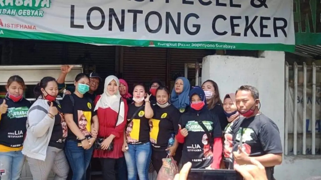 Relawan Ning Lia saat running Pilwali Surabaya masih eksis sampai saat ini. (Istimewa).