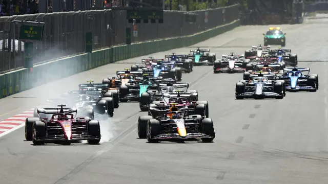 FOTO: Max Verstappen Asapi Sergio Perez dan George Russell di F1 GP Azerbaijan 2022