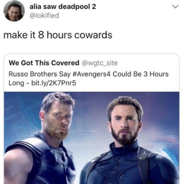 meme Avengers berdurasi 3 jam