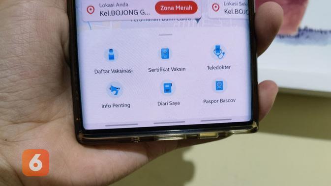 Fitur Registrasi (Daftar Vaksinasi) dan Sertifikat Vaksinasi Covid-19 ada di aplikasi PeduliLindungi (Liputan6.com/ Agustin Setyo W)