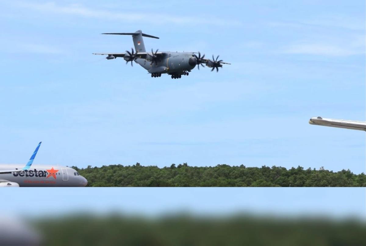 FOTO: Koopsudnas Uji Sistem Pendaratan Airbus A400M di Bali