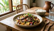 Resep Terong Tumis Telur untuk Menu Sederhana Tanpa Daging/AI Generated
