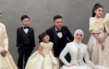 5 Gaya Pemotretan Irish Bella Bersama Dua Anak Sambung, Terbaru Kenakan Dress Putih Mewah