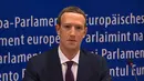 <p>CEO Facebook Mark Zuckerberg memberi keterangan di markas Parlemen Eropa di Brussel, Belgia, Selasa (22/5). Zuckerberg memberi keterangan terkait skandal kebocoran data Facebook. (EBS/AFP)</p>