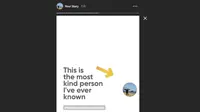 Contoh tampilan IG Story The Most Kind Person yang sedang ramai di Instagram (Liputan6.com/ Agustin Setyo W)