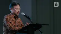 Wakil Menteri BUMN Budi Gunadi Sadikin memberi sambutan di Jakarta Energy Forum 2020, Jakarta (2/3/2020). Acara ini bertema ‘The Future of Energy’ yang re-inisiasi mengembangkan kolaborasi berkelanjutan dengan Pemerintah, Korporasi, Institusi Keuangan dan Pendidikan. (Liputan6.com/Faizal Fanani)