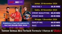 Jadwal dan Live Streaming F1 Qatar Airways Qatar Grand Prix 2024 di Vidio
