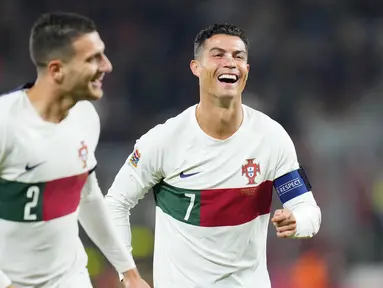 Portugal berhasil melumat Republik Ceko pada matchday 5 Grup 2 UEFA Nations League A 2022/2023. (AP/Petr David Josek)