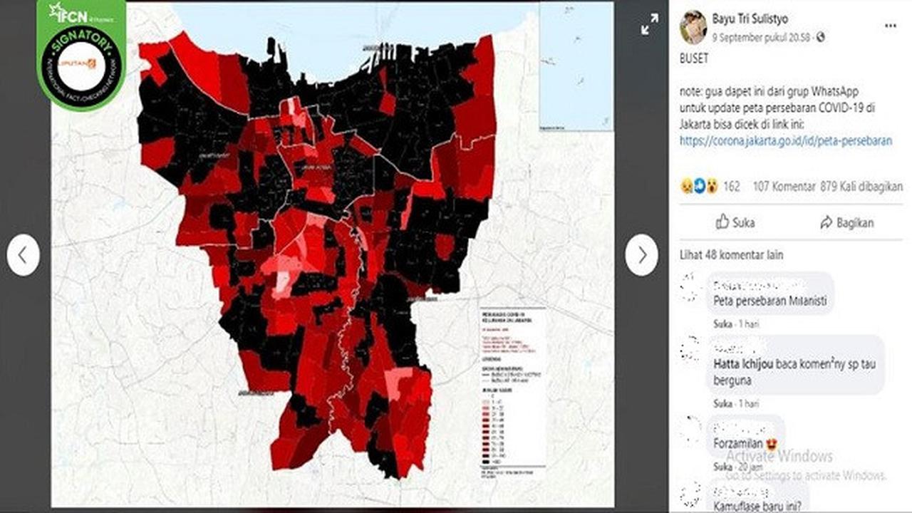 Gambar Tangkapan Layar Foto yang Diklaim Sebaran Covid-19 di DKI Jakarta (Foto: Facebook)