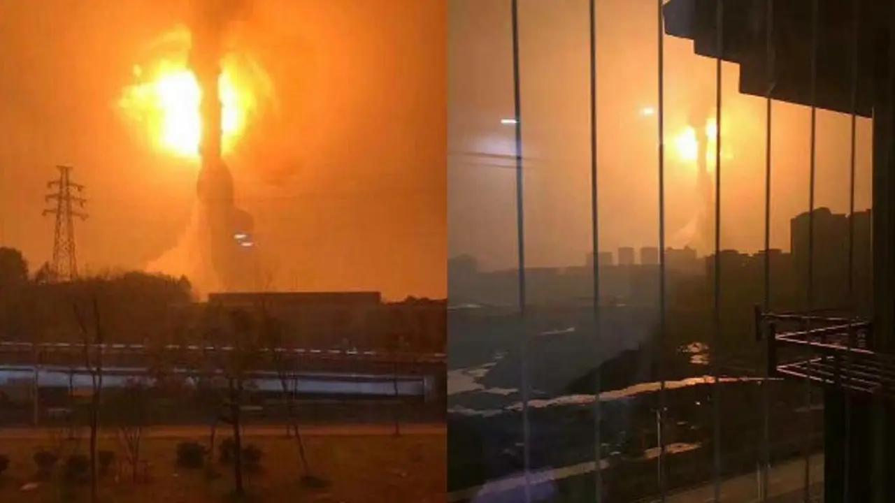 Mesin Industri Kimia Meledug, Bola Api Muncul di Langit China