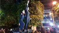 Selebrasi Agus Yudhoyono Usai Tampil Perdana Debat Pilkada DKI