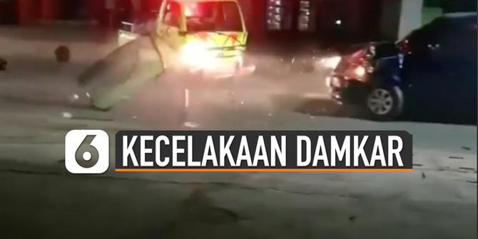 VIDEO: Viral Insiden Kecelakaan Mobil Damkar Saat Bertugas