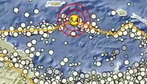 Gempa Magnitudo 5,4 mengguncang wilayah Keerom Papua, Jumat (8/5/2026), pukul 19.22.35 WIB. (Liputan6.com/ Dok BMKG)
