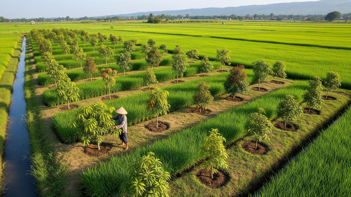 7 Ide Surjan dengan Pohon Buah di Sawah yang Bisa Menambah Penghasilan Petani