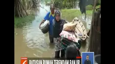 Banjir juga merendam puluhan hektare sawah hingga membuat warga tidak bisa merasakan hasil panen.