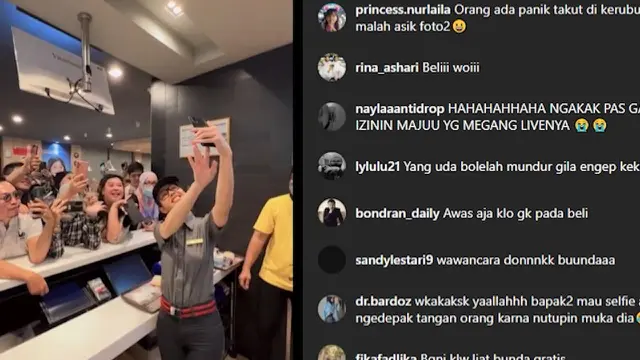 Aksi Bunda Corla bekerja di McDonald's Jakarta