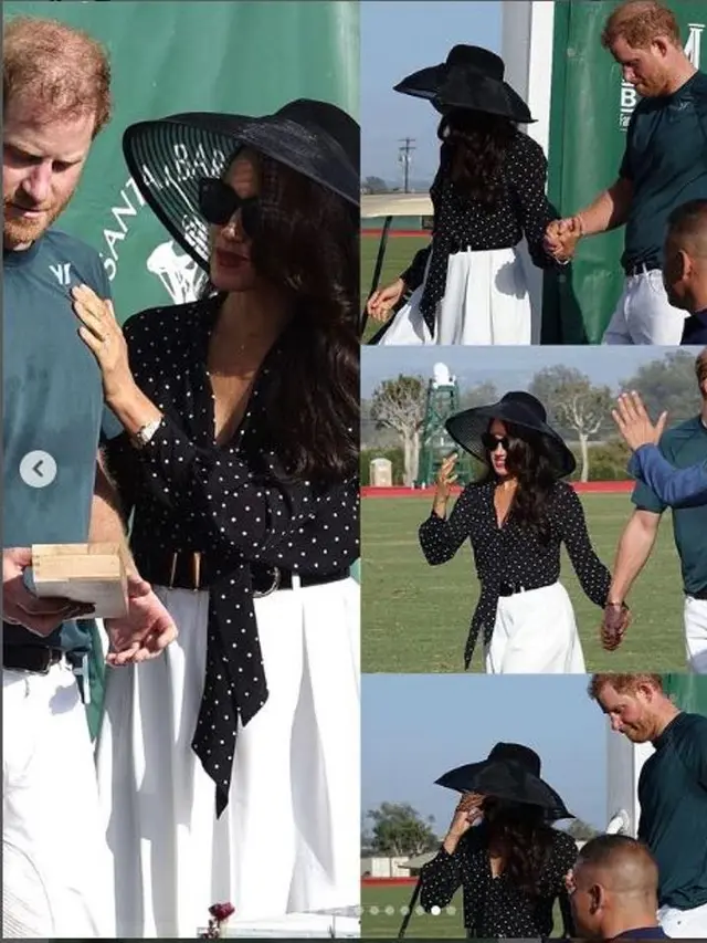 Meghan Markle Beri Kecupan Mesra untuk Pangeran Harry Usai Juarai Pertandingan Polo
