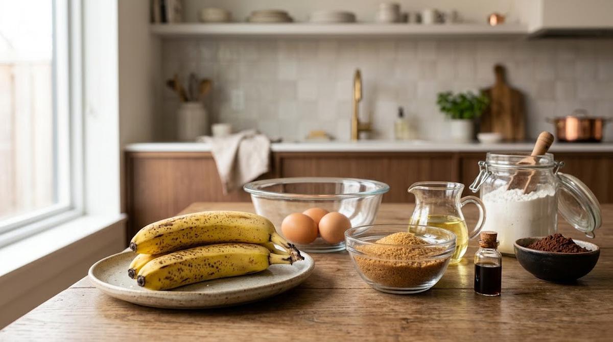 Bahan-bahan Kue Pisang Cokelat