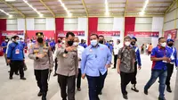 Vaksinasi massal untuk para buruh digelar di Pimpinan Unit Kerja KSPSI PT Agarindo Bogatama, Tangerang, Banten, Rabu (22/9). (dok: KSPSI)