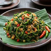 tumis daun pepaya (AI generated)