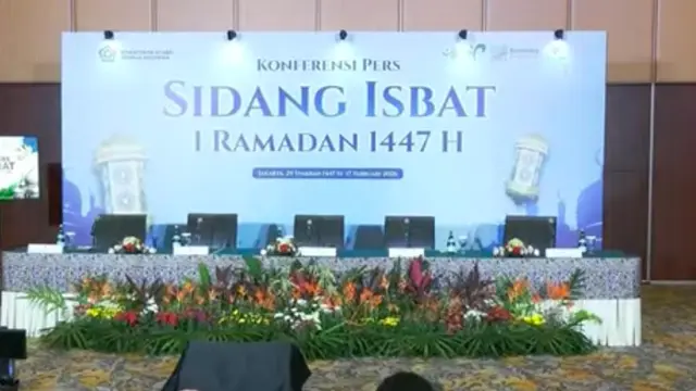Persiapan konferensi pers Sidang Isbat penentuan awal Ramadan 1447 Hijriah 2026 Masehi. (Istimewa)