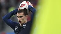 Striker Timnas Prancis, Antoine Griezmann saat melawan Belgia pada semifinal Piala Dunia 2018. (Paul ELLIS / AFP)