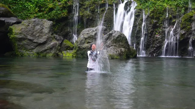 Salah satu air terjun di Kecamatan Malalak, yakni Langkuik Tamiang.
