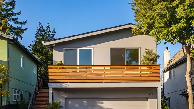 Rumah Minimalis dengan Balkon di Atas Garasi/Nurul Diva Kautsar via Meta AI