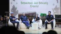 Program Kelana Indonesiana yang digelar di Surabaya sebagai bentuk sosialisasi Indonesiana TV. (Dok: Kemendikbudristek)