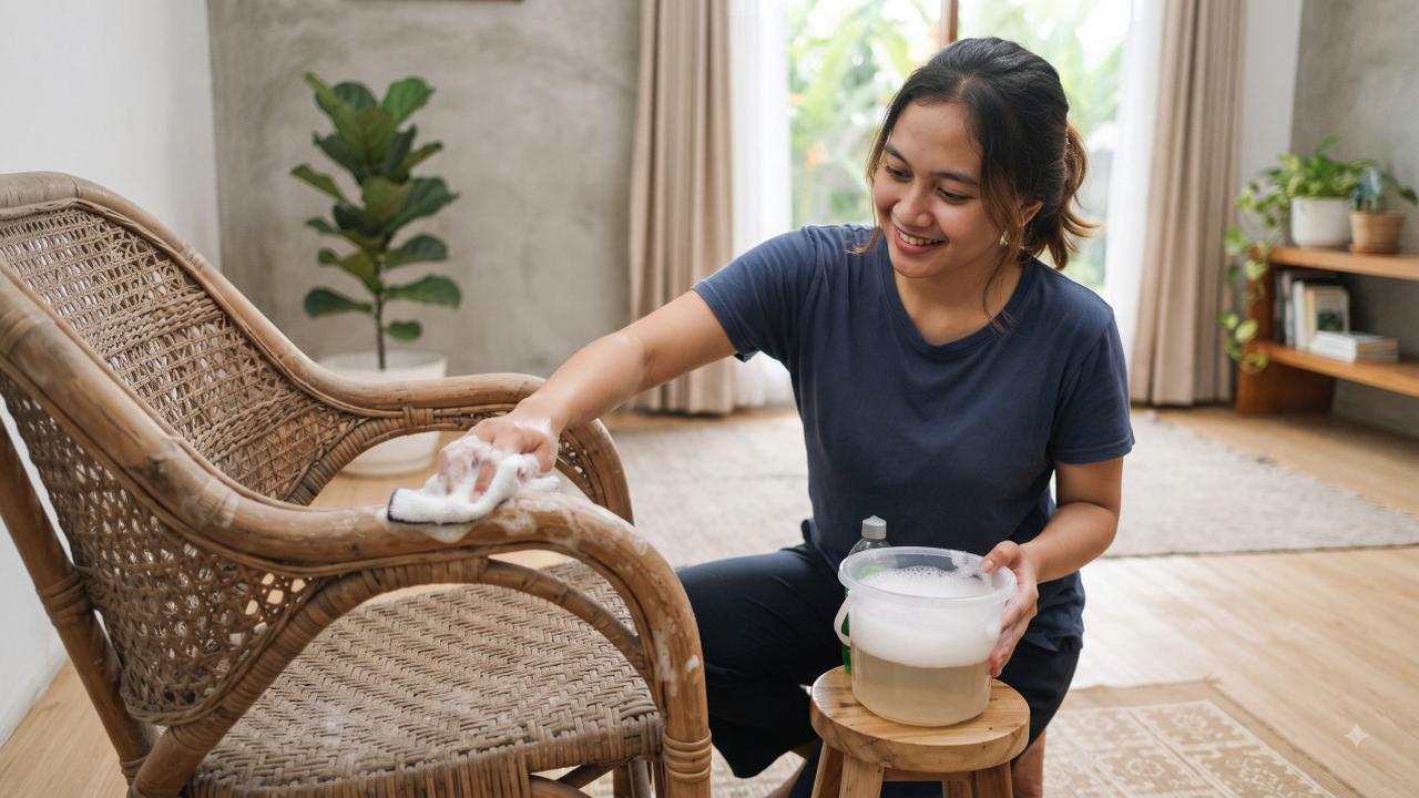 Cara Membersihkan Debu pada Furnitur Rotan