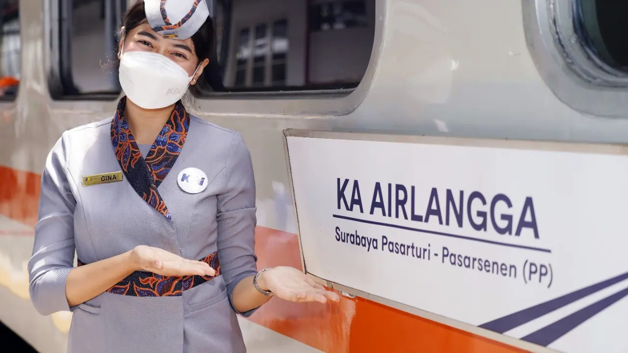KAI meluncurkan kereta api KA Airlangga relasi Pasar Senen - Surabaya Pasar Turi