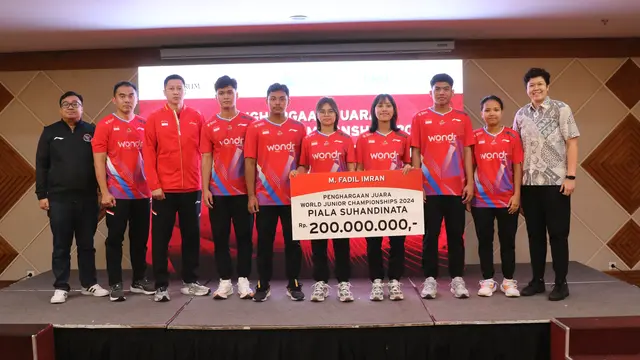 Juara Piala Suhandinata 2024, Pebulutangkis Junior Indonesia Diguyur Bonus Rp 657 Juta