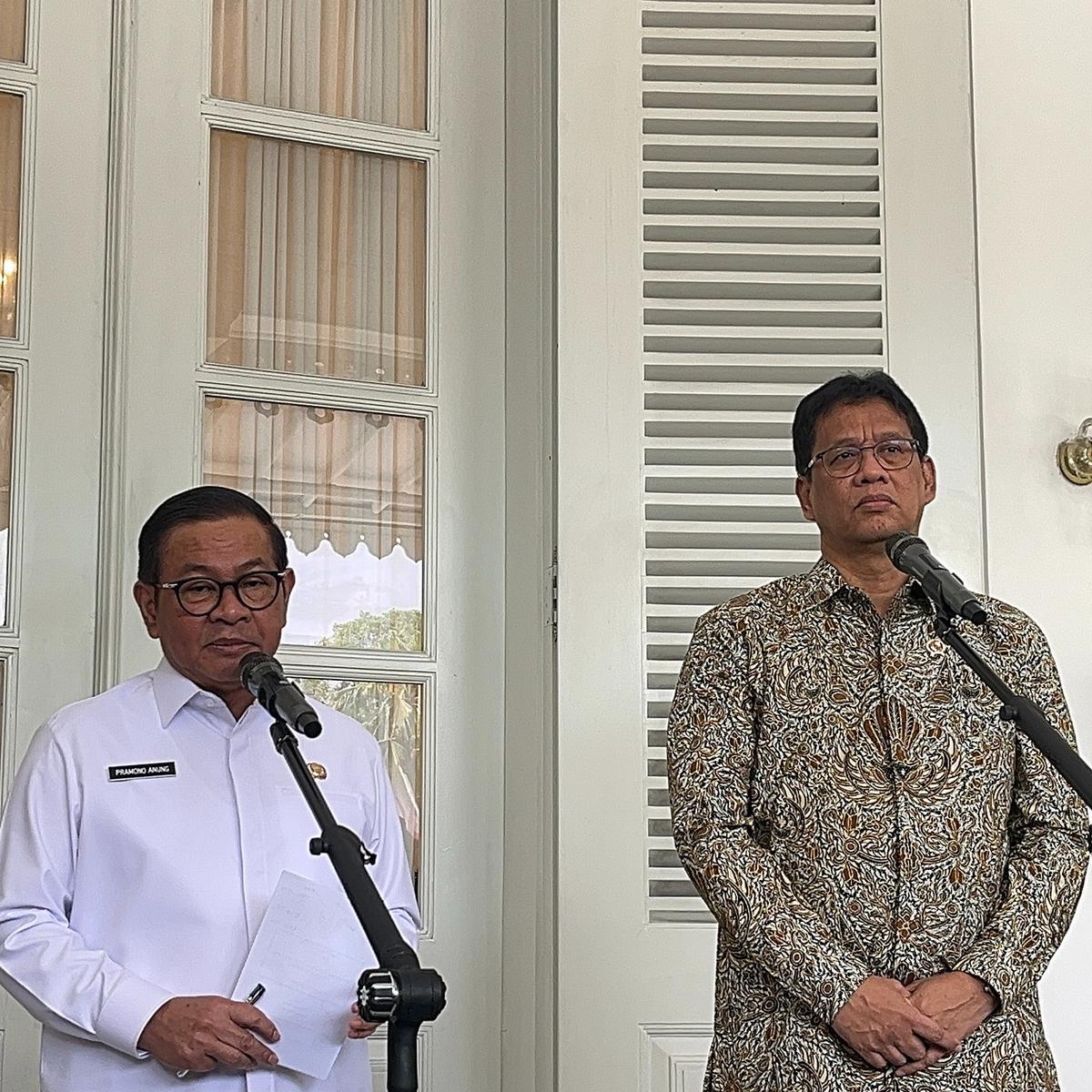 Menkeu Purbaya temui Pramono Anung di Balai Kota