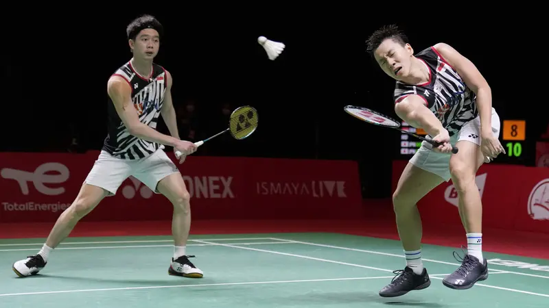 Foto: Minions Kalah dari Pasangan Jepang di Final BWF World Tour Finals 2021