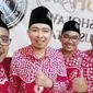 Bendahara Ansor Jatim Fawait bersama kader Ansor Kencong dan Laskar Sholawat Nusantara.  (Istimewa).