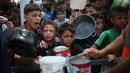 Kondisi tersebut imbas blokade bantuan kemanusiaan oleh militer Israel ke wilayah Gaza. (Eyad BABA/AFP)