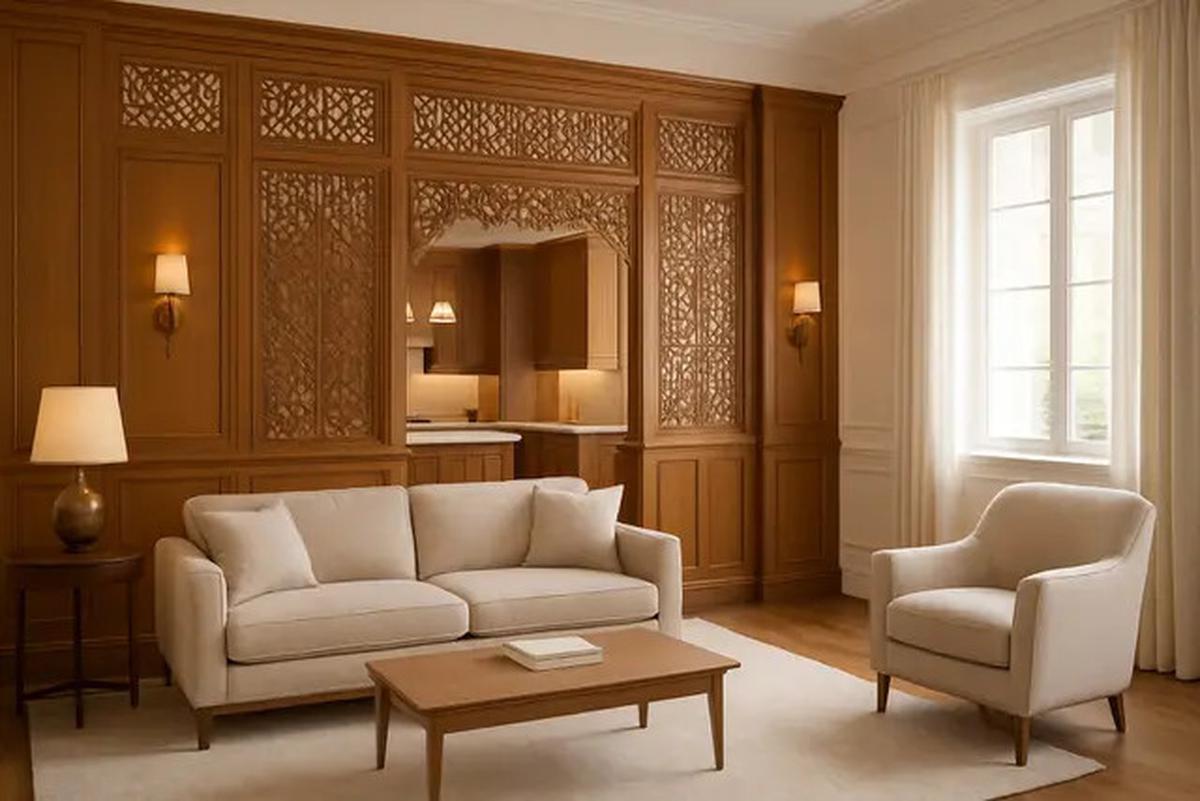 5 Inspirasi Desain Sekat Ruang Tamu dan Dapur yang Estetis, Cocok untuk Rumah Modern 2025